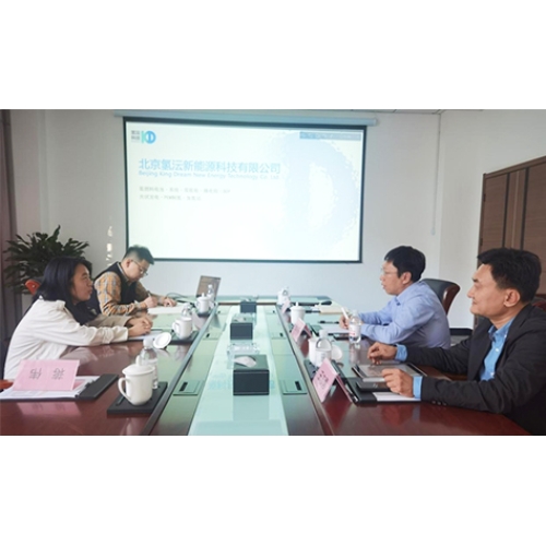 公司總經(jīng)理呂大偉、總經(jīng)理助理王志勇赴東旭集團氫能融合產(chǎn)業(yè)園，與投資中心總經(jīng)理張茜、北京氫沄新能源科技公司理事趙珩接洽，建立合作意向